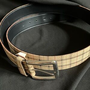 Classic Tan Plaid Men's Belt
